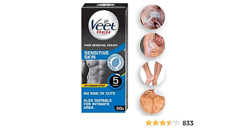 Veet Men Sensitive Skin Hair Removal Cream - Testurion